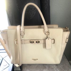 Cream Coach purse